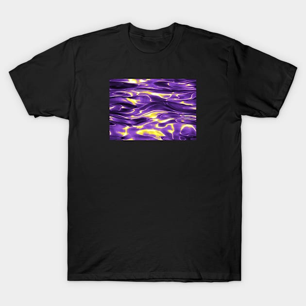 Nonbinary Pride Shining Rippling Water Pattern T-Shirt by VernenInk